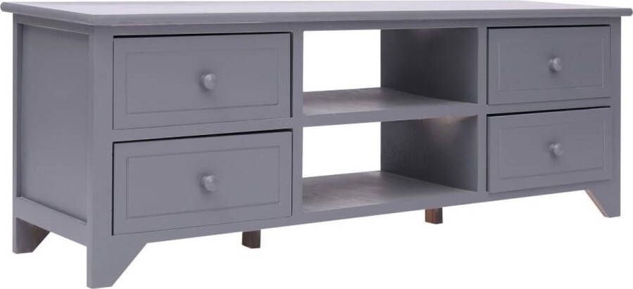 VidaXL Tv meubel 115x30x40 cm paulowniahout grijs