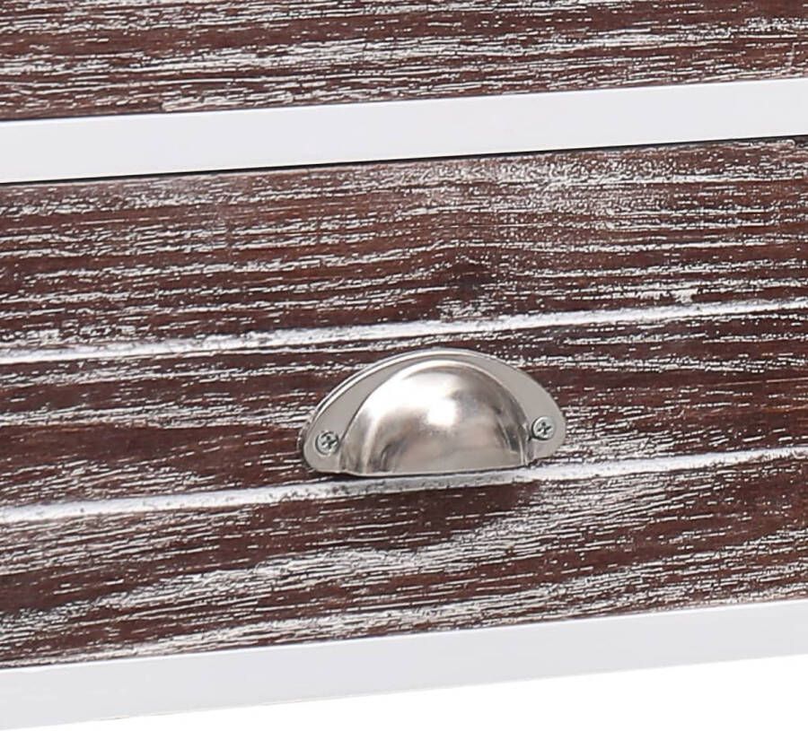 VidaXL -Tv-meubel-115x30x40-cm-paulowniahout-wit-en-bruin