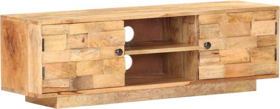 vidaXL Tv meubel 116x30x35 cm massief mangohout