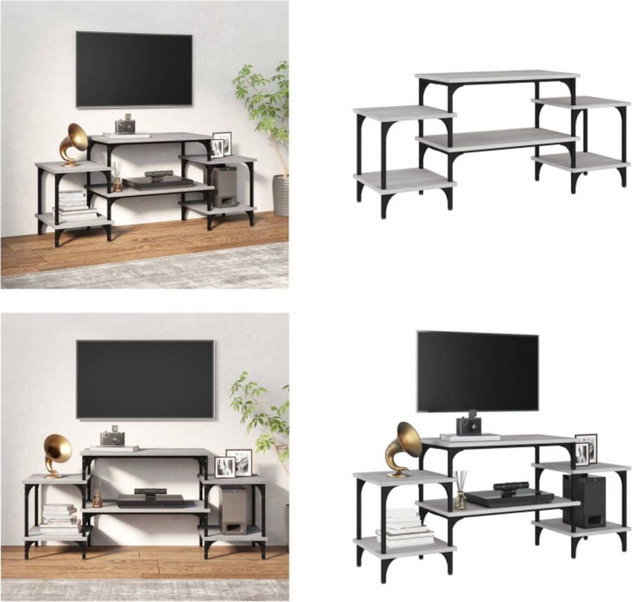 VidaXL Tv-meubel 117x35x52 cm bewerkt hout grijs sonoma eikenkleurig Tv-kast Tv-kasten Tv-meubel Hifi-meubel
