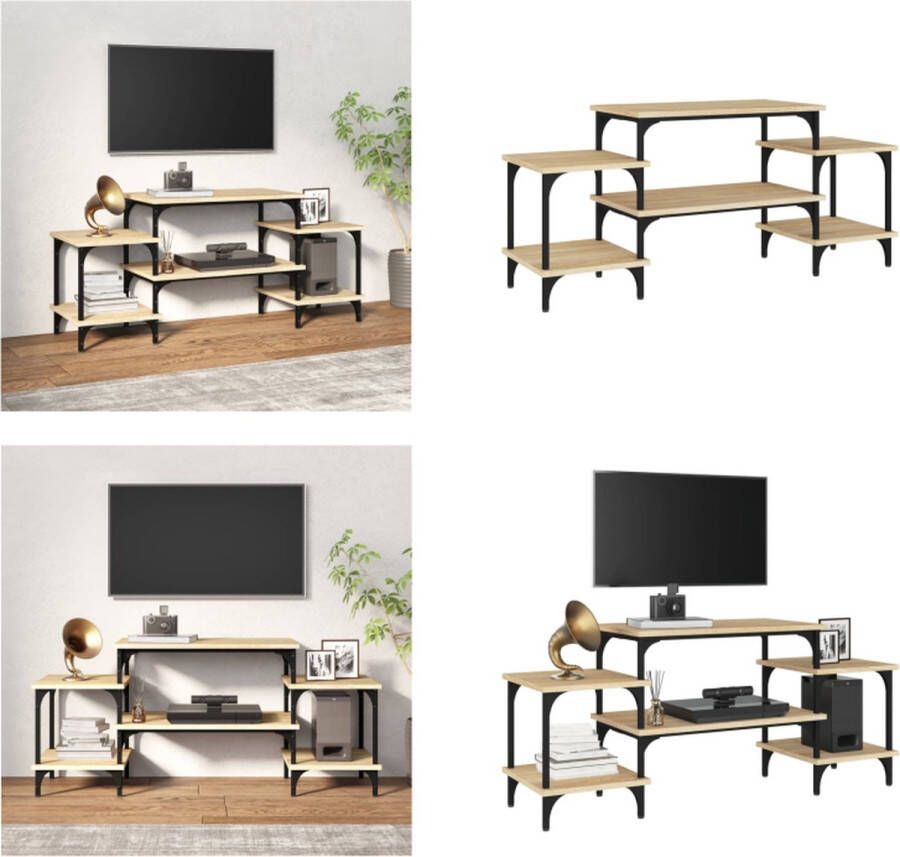 VidaXL Tv-meubel 117x35x52 cm bewerkt hout sonoma eikenkleurig Tv-kast Tv-kasten Tv-meubel Hifi-meubel