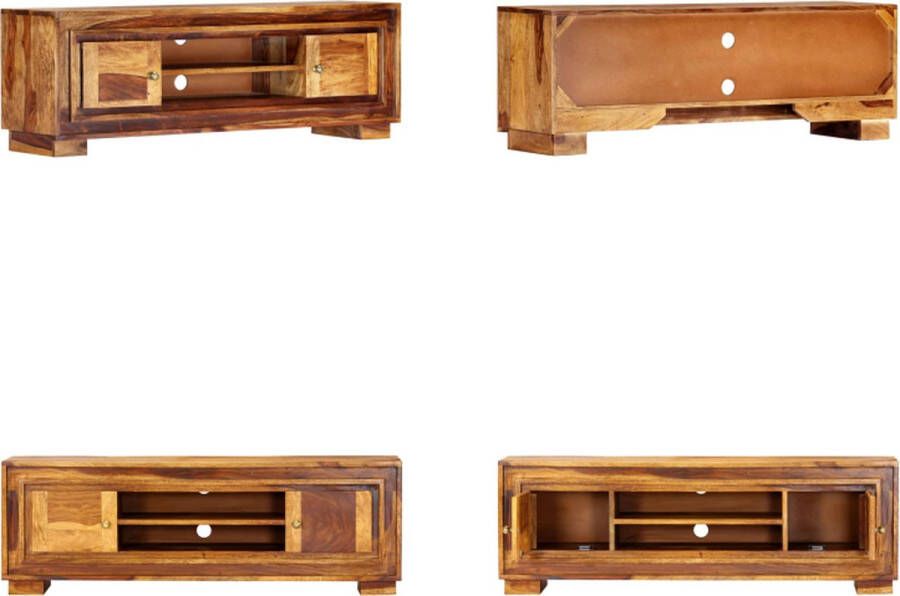 VidaXL TV-meubel 118x30x40 cm massief sheeshamhout Tv-meubel Tv-meubels Tv-meubelen Tv-kast