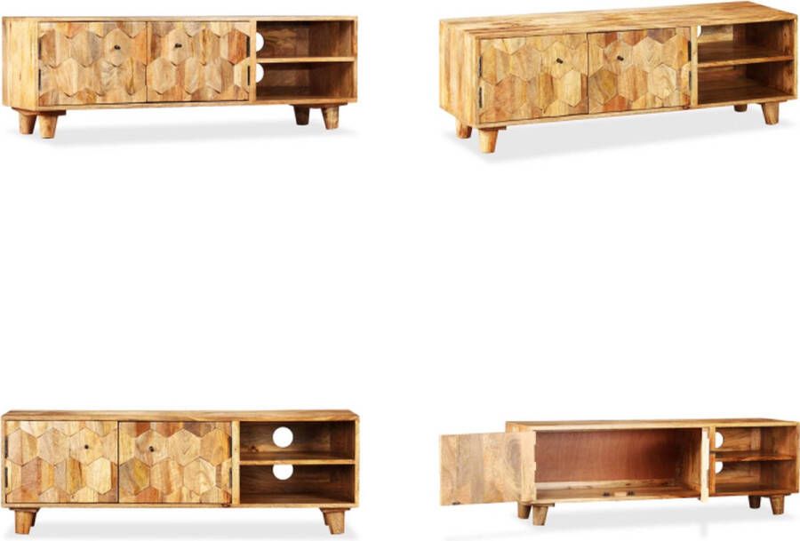 VidaXL Tv-meubel 118x35x40 cm massief mangohout Tv-kast Tv-kasten Tv-meubel Tv-meubels