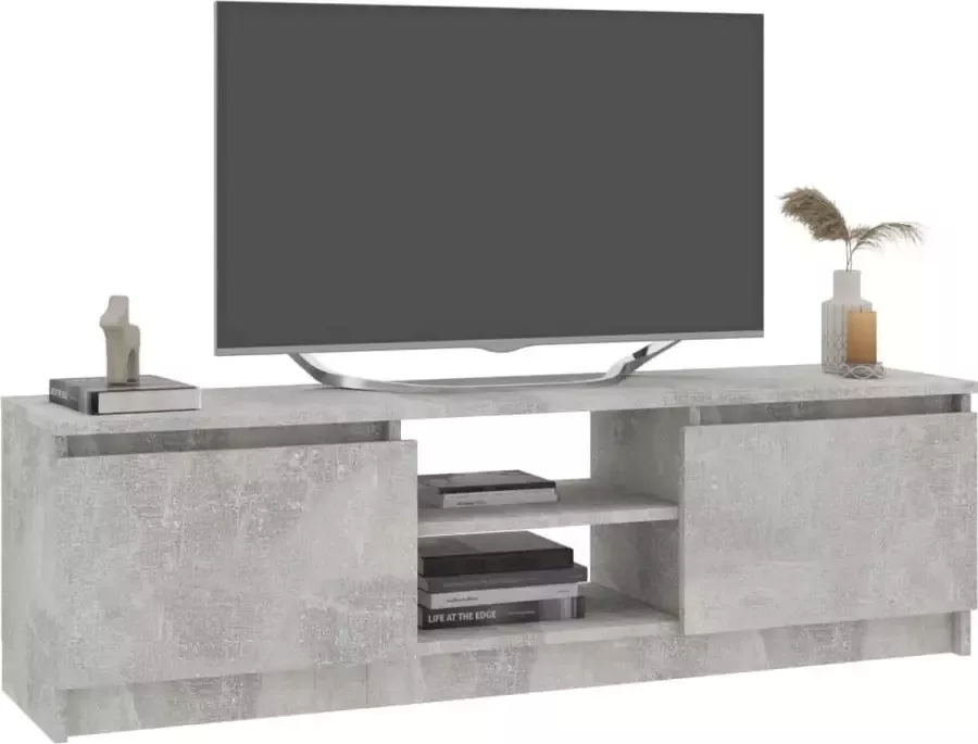 VIDAXL Tv-meubel 120x30x35 5 cm bewerkt hout betongrijs - Foto 2