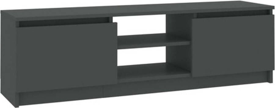 VidaXL -Tv-meubel-120x30x35 5-cm-bewerkt-hout-grijs - Foto 4