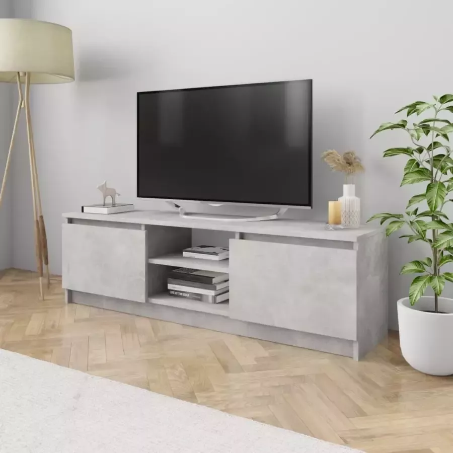 vidaXL Tv meubel 120x30x35 5 cm spaanplaat betongrijs