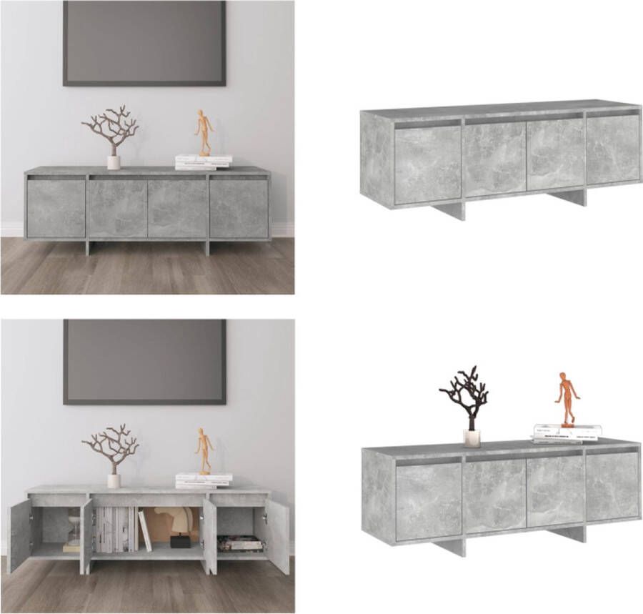 VidaXL Tv-meubel 120x30x40 5 cm bewerkt hout betongrijs Tv-kast Tv-kasten Tv-standaard Wandtafel