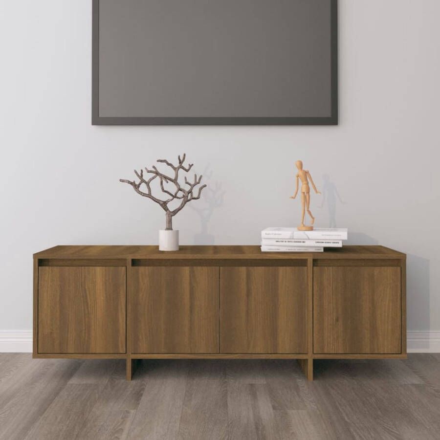 VidaXL -Tv-meubel-120x30x40 5-cm-bewerkt-hout-bruin-eikenkleur