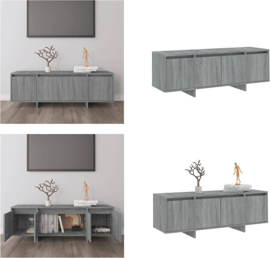 VidaXL Tv-meubel 120x30x40 5 cm bewerkt hout grijs sonoma eikenkleurig Tv-kast Tv-kasten Tv-standaard Wandtafel