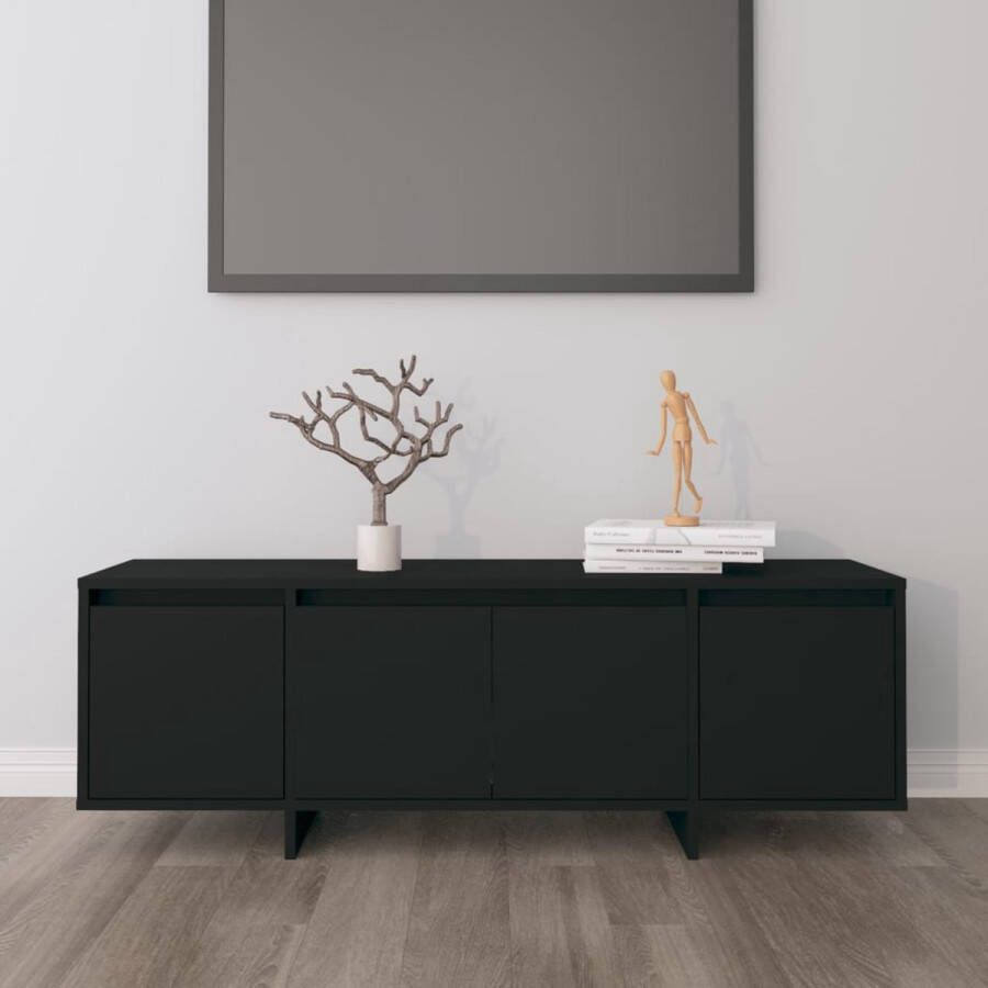 VidaXL Tv-meubel 120x30x40 5 cm bewerkt hout zwart - Foto 1