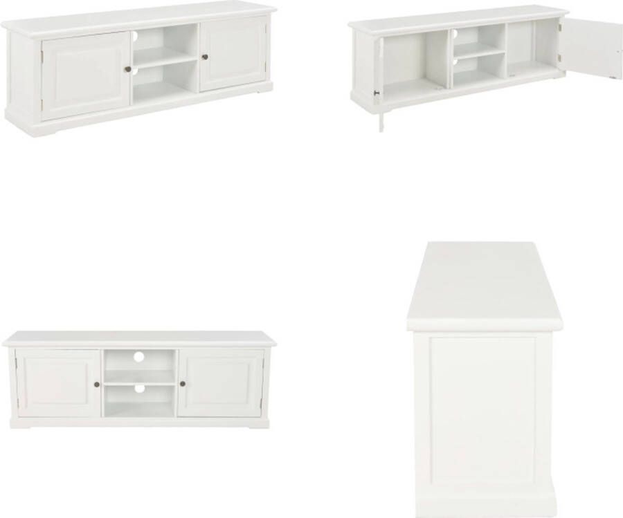 VidaXL Tv-meubel 120x30x40 cm hout wit Tv-meubel Tv-meubels Tv-kast Tv-kasten