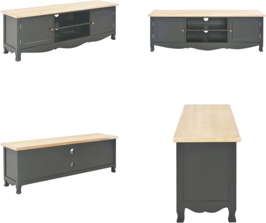 VidaXL Tv-meubel 120x30x40 cm hout zwart Tv-meubel Tv-meubelen Tv Kast Opbergkast