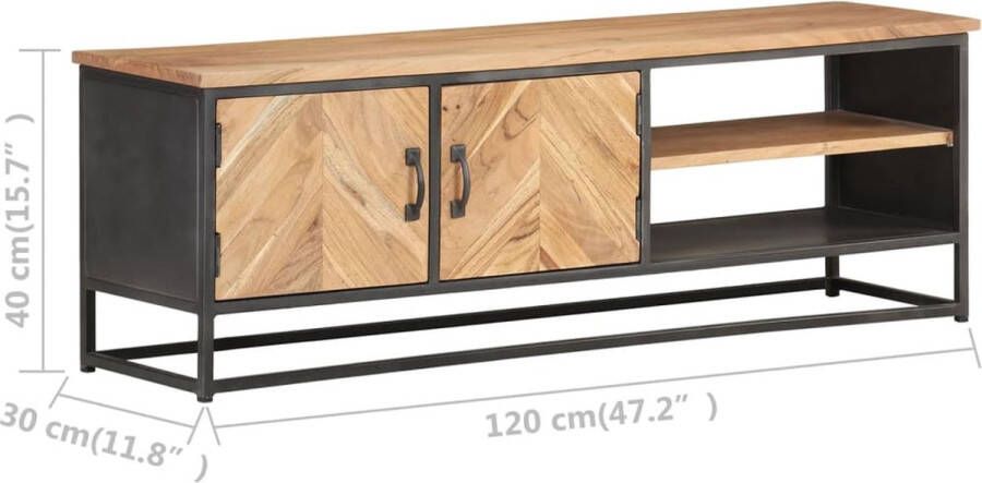 VidaXL -Tv-meubel-120x30x40-cm-massief-acaciahout