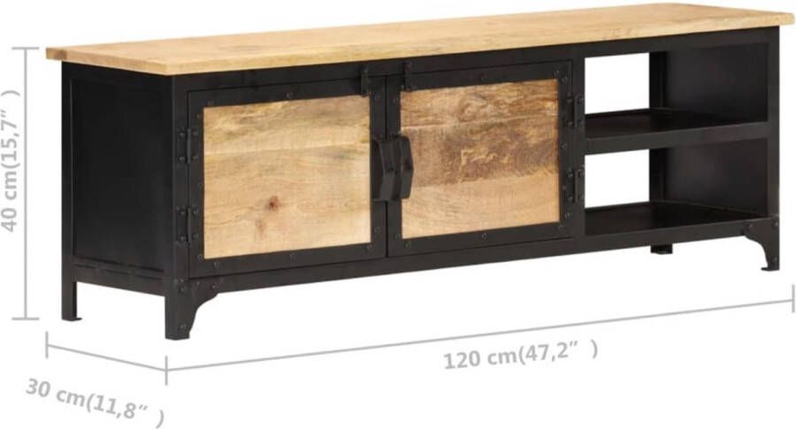 VidaXL -Tv-meubel-120x30x40-cm-massief-mangohout - Foto 3