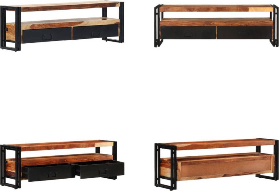 VidaXL Tv-meubel 120x30x40 cm massief sheeshamhout Tv-meubel Tv-kasten Tv-standaard Tv-standaards