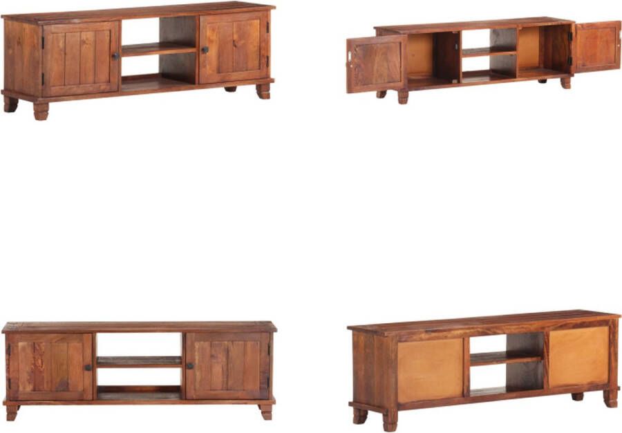 VidaXL Tv-meubel 120x30x41 cm massief acaciahout honingbruin Tv-meubel Tv-meubels Tv-meubelen Tv-meubilair