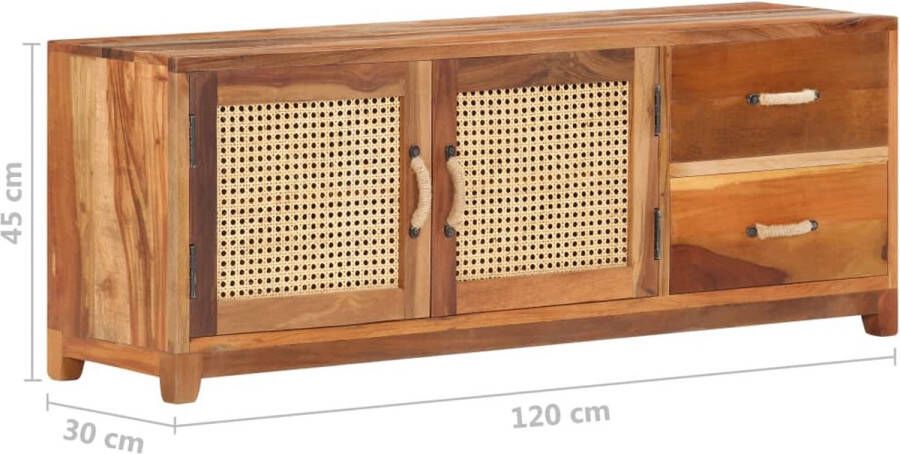 VidaXL -Tv-meubel-120x30x45-cm-massief-gerecycled-hout