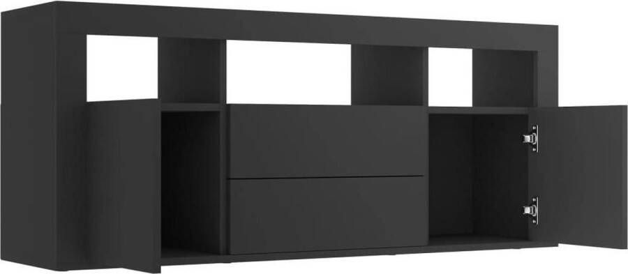 VidaXL -Tv-meubel-120x30x50-cm-spaanplaat-zwart - Foto 2