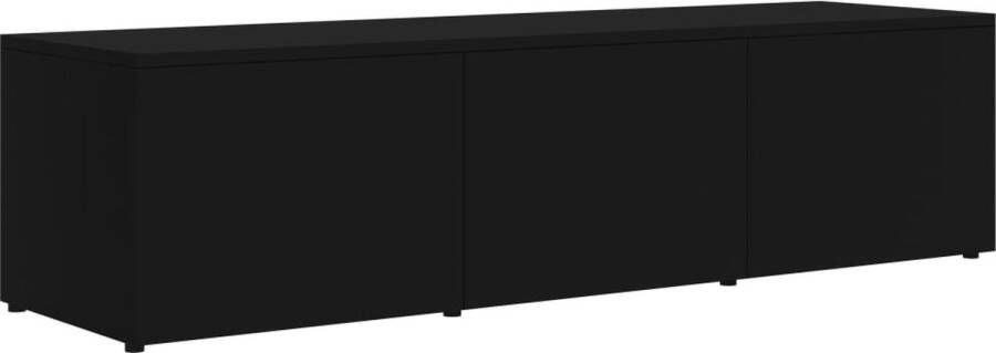 VidaXL -Tv-meubel-120x34x30-cm-bewerkt-hout-zwart - Foto 3