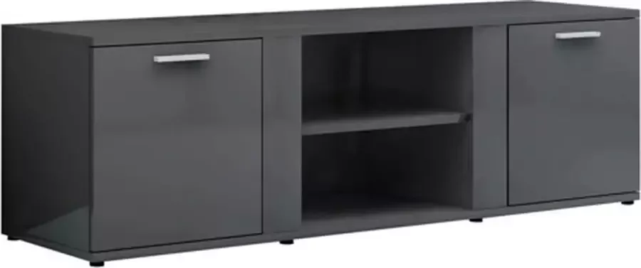 VidaXL Tv-meubel 120x34x37 Cm Bewerkt Hout Hoogglans Grijs - Foto 2