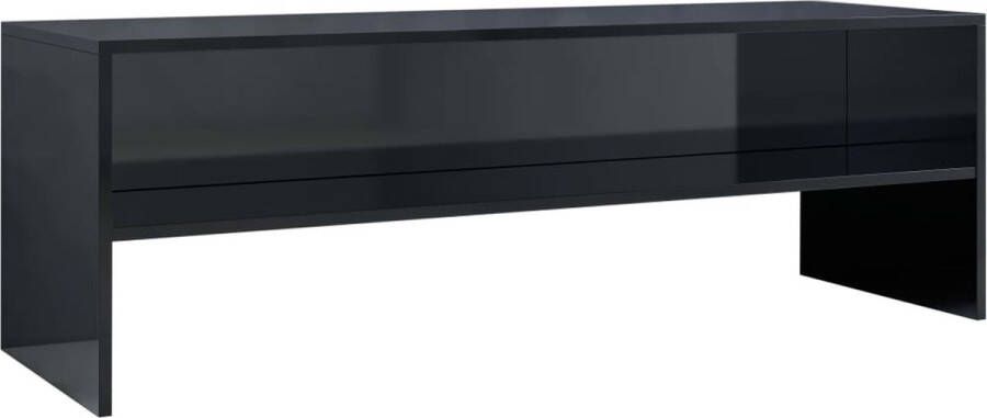 VidaXL -Tv-meubel-120x40x40-cm-bewerkt-hout-hoogglans-zwart