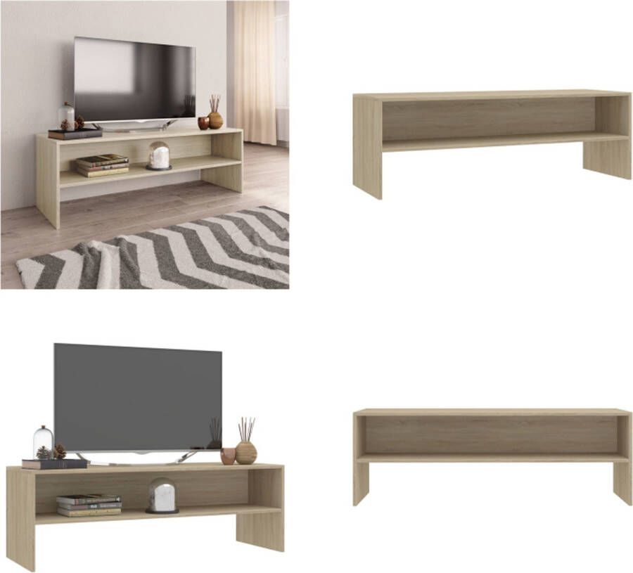 vidaXL Tv-meubel 120x40x40 cm bewerkt hout sonoma eikenkleurig Tv-meubel Tv-meubels Tv-meubelen Tv-meubilair