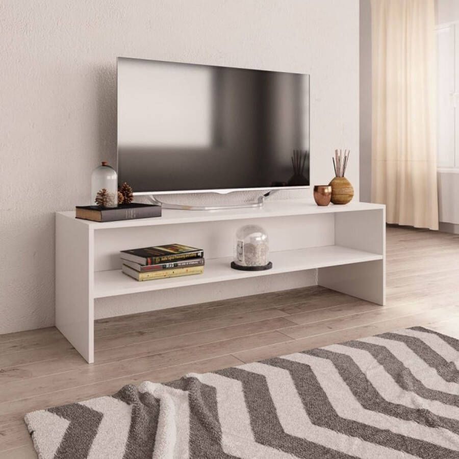 VidaXL -Tv-meubel-120x40x40-cm-bewerkt-hout-wit