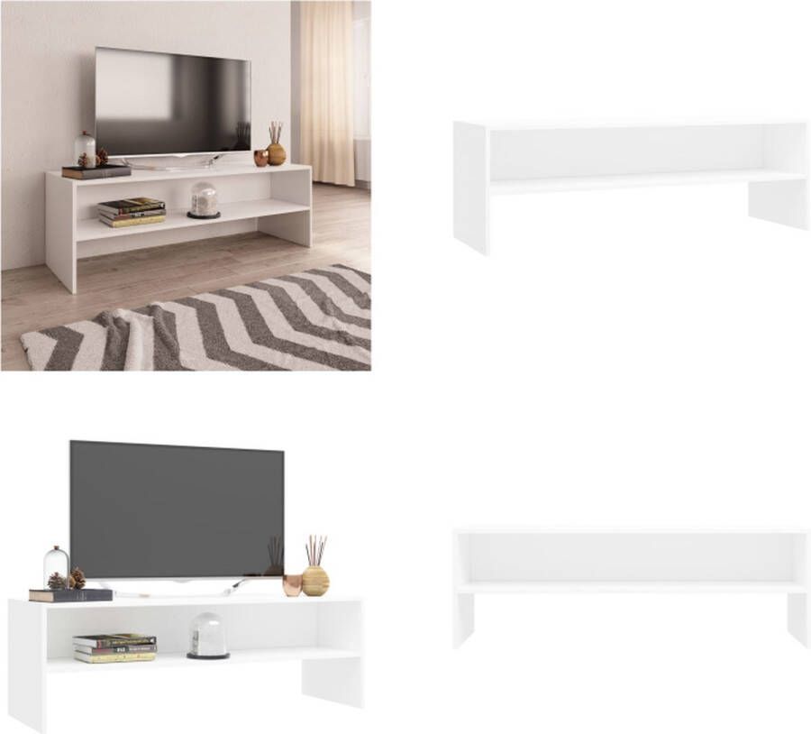 VidaXL Tv-meubel 120x40x40 cm bewerkt hout wit Tv-meubel Tv-meubels Tv-meubelen Tv-meubilair