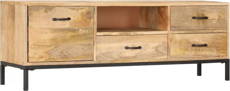 vidaXL Tv meubel 130x30x45 cm massief mangohout