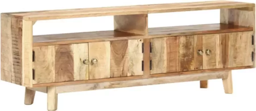 VidaXL Tv-meubel 130x30x45 Cm Ruw Mangohout