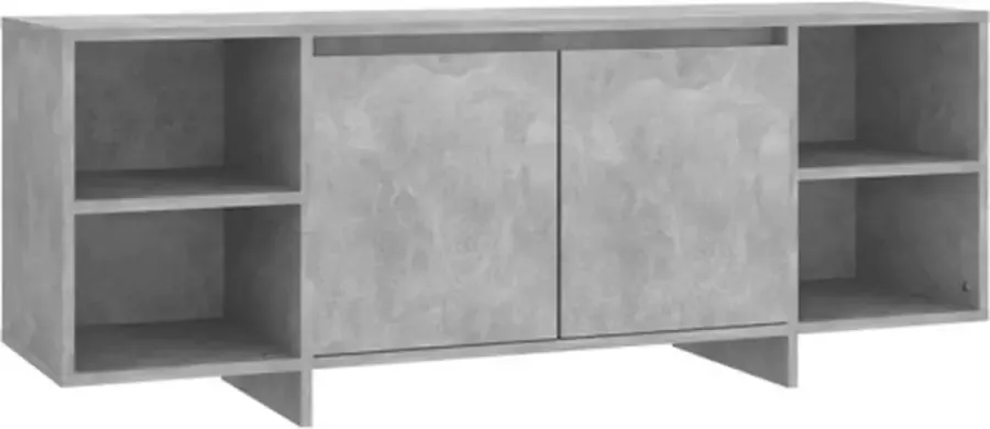VidaXL -Tv-meubel-130x35x50-cm-spaanplaat-betongrijs - Foto 2