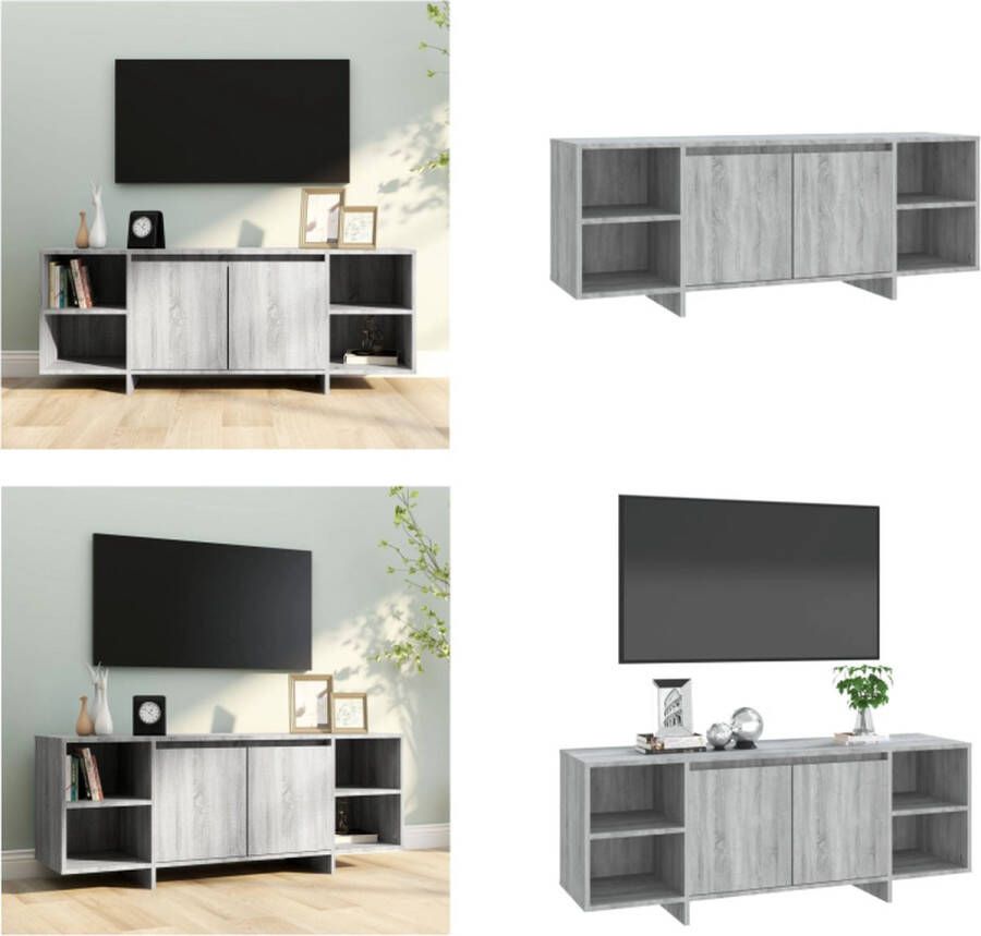 VidaXL Tv-meubel 130x35x50 cm spaanplaat grijs sonoma eikenkleurig Tv-kast Tv-kasten Tv-standaard Wandtafel