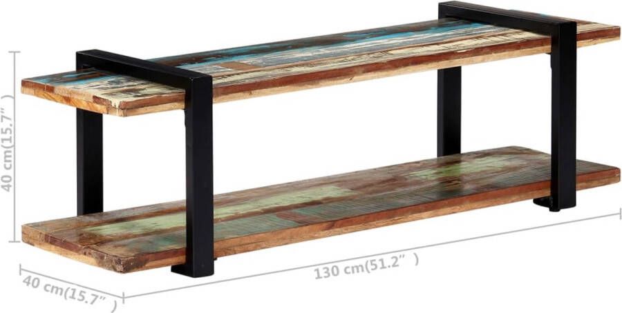 VidaXL -Tv-meubel-130x40x40-cm-massief-gerecycled-hout - Foto 1