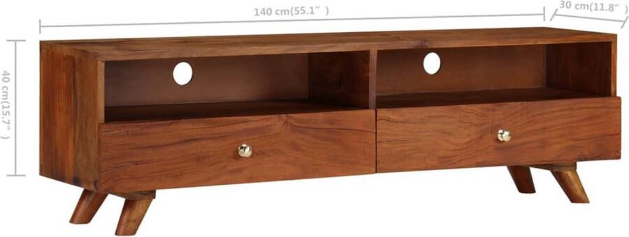 VidaXL Tv-meubel 140x30x40 cm massief gerecycled bielshout