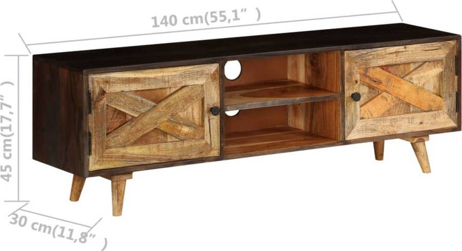 VidaXL -Tv-meubel-140x30x45-cm-massief-mangohout