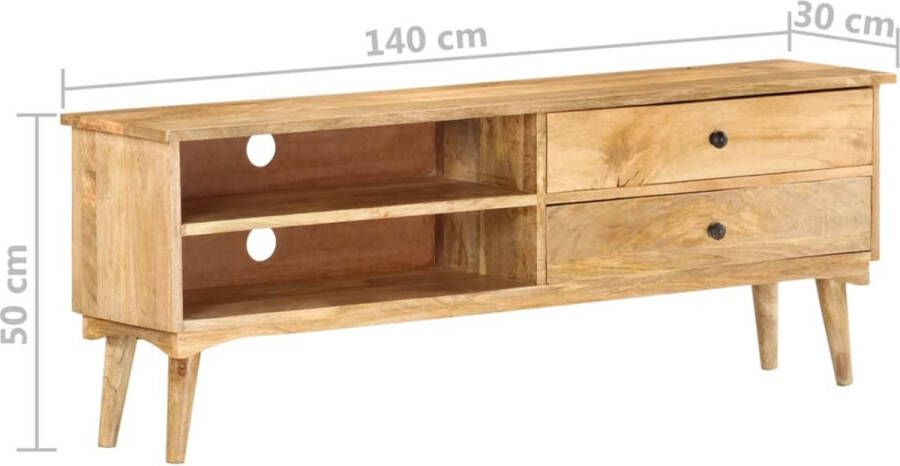 VidaXL -Tv-meubel-140x30x50-cm-massief-mangohout