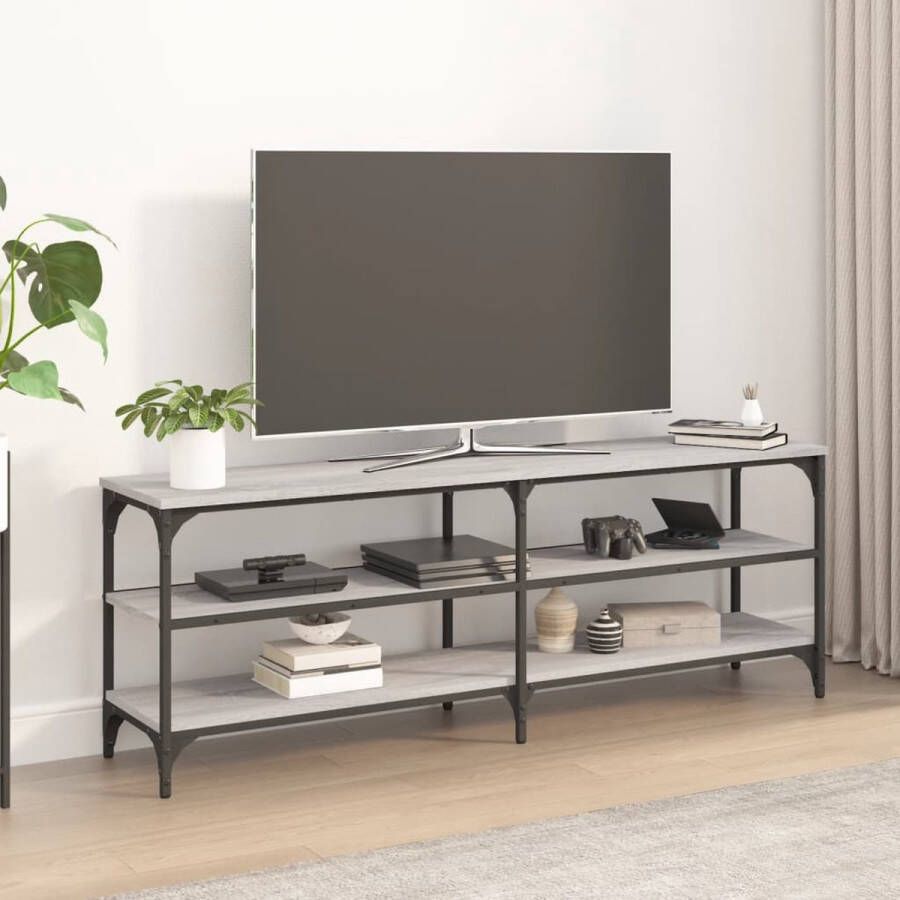 vidaXL Tv meubel 140x30x50 cm spaanplaat grijs