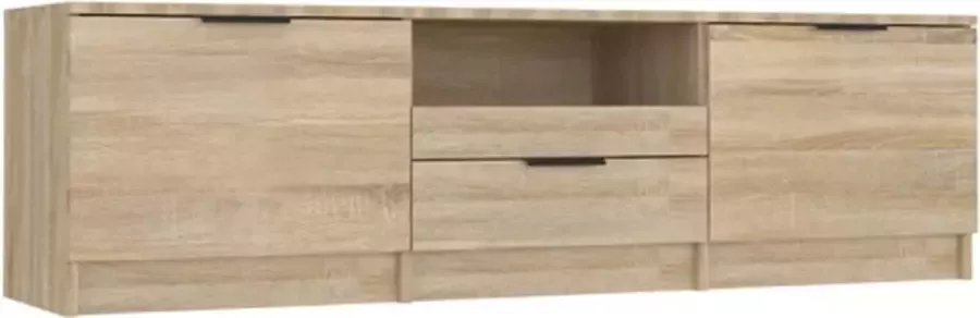 VidaXL -Tv-meubel-140x35x40-cm-bewerkt-hout-sonoma-eikenkleurig - Foto 3