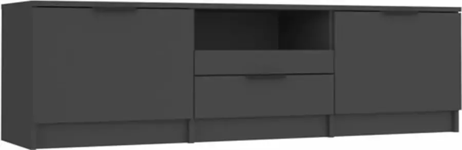 VidaXL -Tv-meubel-140x35x40-cm-bewerkt-hout-zwart - Foto 5