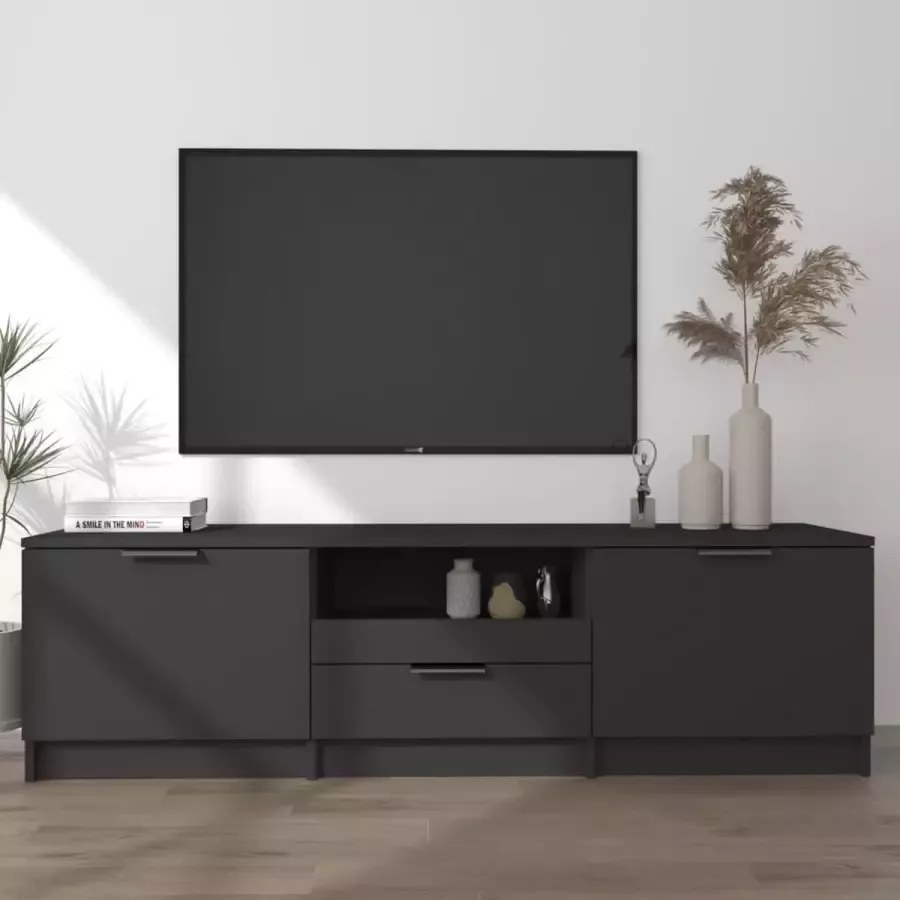 vidaXL Tv meubel 140x35x40 cm spaanplaat zwart