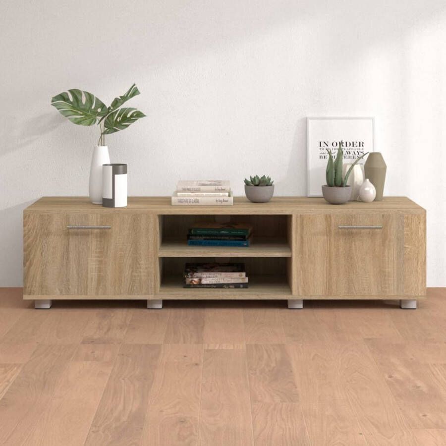 VidaXL Tv-meubel 140x40x35 cm bewerkt hout sonoma eikenkleurig