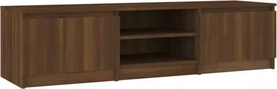 VidaXL -Tv-meubel-140x40x35 5-cm-bewerkt-hout-bruineikenkleurig - Foto 2