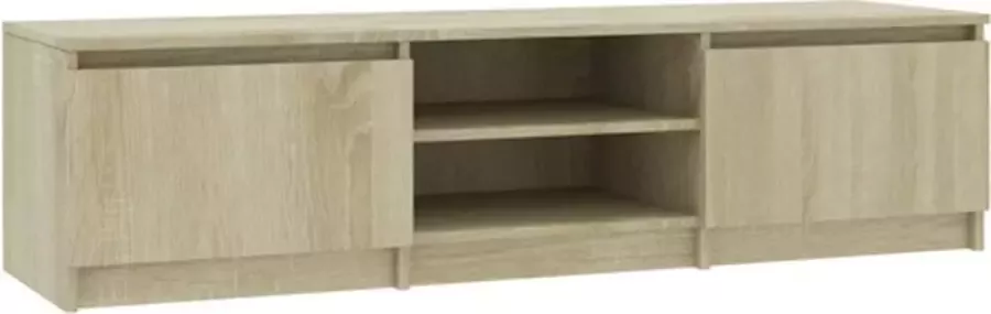 VidaXL -Tv-meubel-140x40x35 5-cm-bewerkt-hout-sonoma-eikenkleurig - Foto 4