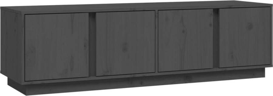 VidaXL -Tv-meubel-140x40x40-cm-massief-grenenhout-grijs - Foto 3