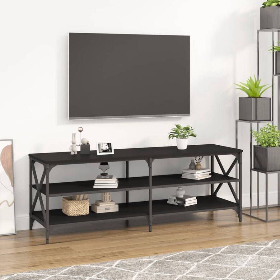 VidaXL Tv meubel 140x40x50 cm spaanplaat zwart