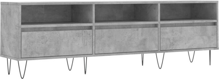 VidaXL -Tv-meubel-150x30x44 5-cm-bewerkt-hout-betongrijs - Foto 1