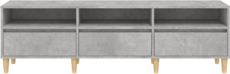 VidaXL -Tv-meubel-150x30x44 5-cm-bewerkt-hout-betongrijs - Foto 4
