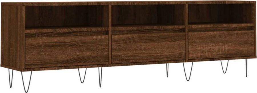 VidaXL -Tv-meubel-150x30x44 5-cm-bewerkt-hout-bruineikenkleurig - Foto 4