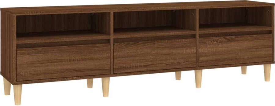 VidaXL -Tv-meubel-150x30x44 5-cm-bewerkt-hout-bruineikenkleurig - Foto 2