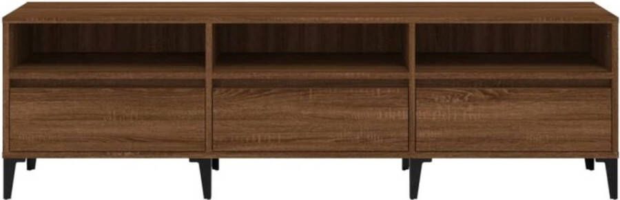 VidaXL -Tv-meubel-150x30x44 5-cm-bewerkt-hout-bruineikenkleurig - Foto 3